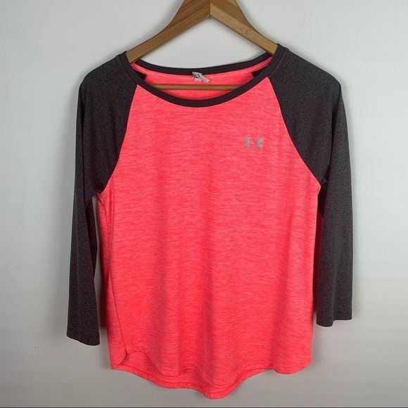 Under Armour Orange and Gray Baseball tee small - Picture 9 of 9